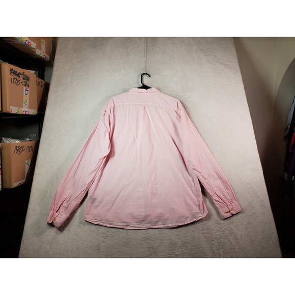 Façonnable Shirt Men 2XL Pink Cotton Long Sleeve Tailored Fit Collar Button Down - Picture 2 of 11